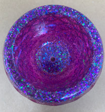 Load image into Gallery viewer, Pinkish-Purple Pot with Purple and Blue Glitter