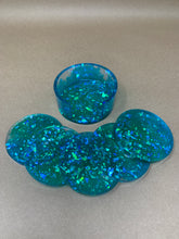 Load image into Gallery viewer, Ocean Vibes Blue Coaster Set