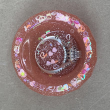 Load image into Gallery viewer, Coral Ring Dish with Chunky Hearts & Stars Glitter
