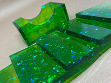 Load image into Gallery viewer, Green Gradient Coaster Set