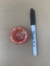 Load image into Gallery viewer, Coral Ring Dish with Chunky Hearts & Stars Glitter