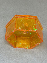Load image into Gallery viewer, Orange Hexagonal Tiny Pot