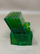 Load image into Gallery viewer, Green Gradient Coaster Set