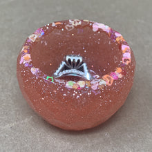 Load image into Gallery viewer, Coral Ring Dish with Chunky Hearts & Stars Glitter