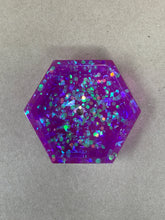 Load image into Gallery viewer, Pretty Purple Hexagonal Tiny Pot