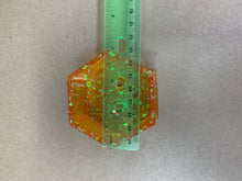 Load image into Gallery viewer, Orange Hexagonal Tiny Pot