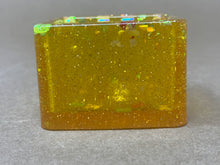 Load image into Gallery viewer, Golden Yellow Square Pot with Butterfly Glitter