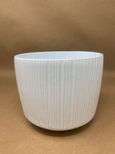 Load image into Gallery viewer, White Ridged Ceramic Pot