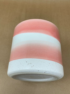 Rose & White Swirl Ceramic Pot